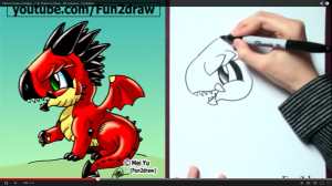 how to draw a baby dragon